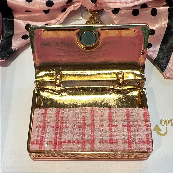 Piper K Pink Polka Dot Bow Purse Bag Charm - Picture 3 of 8